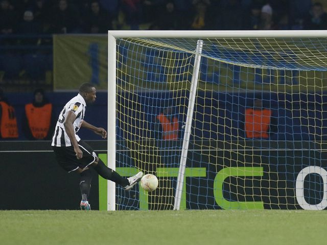 Shola Ameobi's penalty was enough to send Newcastle through