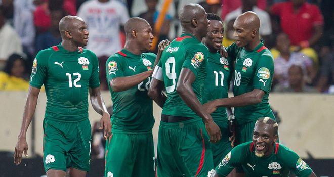 Jonathan Pitroipa: Celebrates winning goal for Burkina Faso