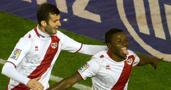 Alhassane Bangoura celebrates his goal.