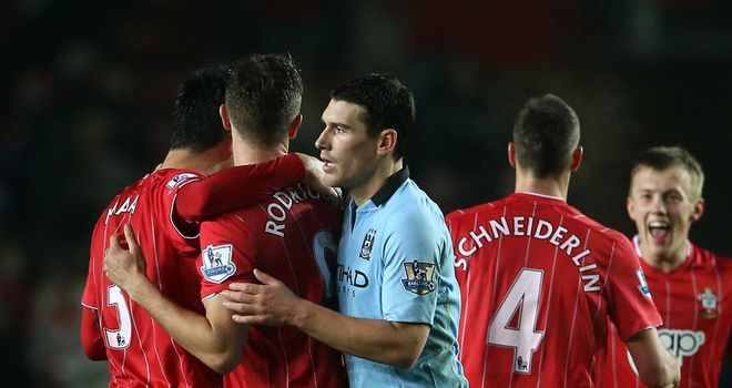 Gareth Barry and Manchester City endured a miserable afternoon