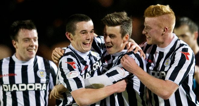 Graham Carey: Celebrates strike against Hearts