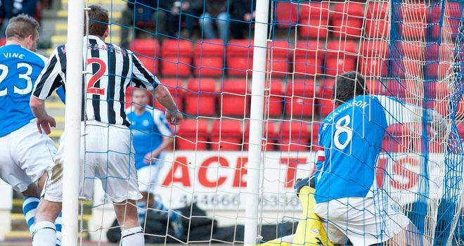 Rowan Vine: Scores the only goal at McDiarmid Park