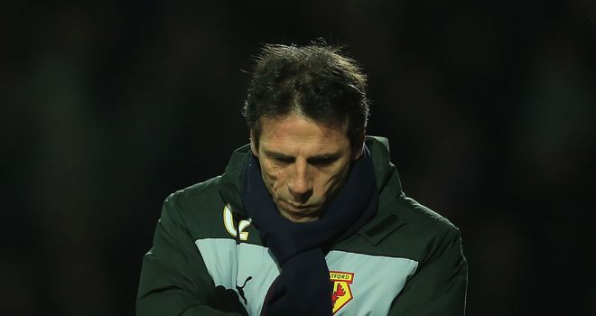 Gianfranco Zola: Has to settle for a point on a lively evening at Vicarage Road