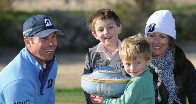 Matt Kuchar celebrates with his family after winning the WGC Match Play