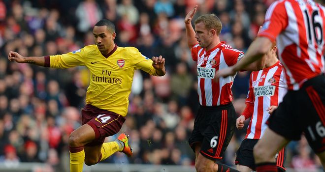 Theo Walcott: A hand in the goal at Sunderland
