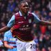 Christian Benteke celebrates netting the penalty that opens the scoring for Aston Villa in the much-needed 2-1 win over West Ham at Villa Park.