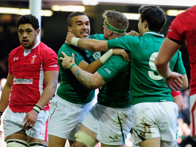 Ireland celebrate against Wales