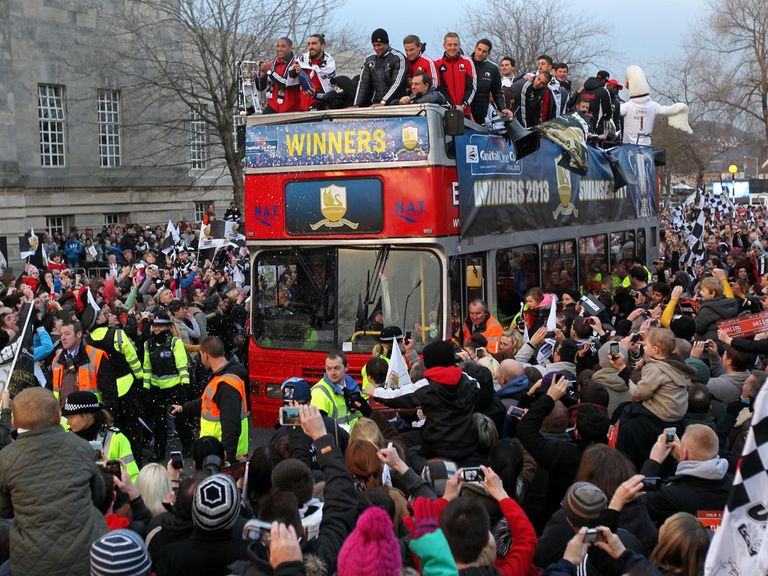 Swansea parade the Capital One Cup