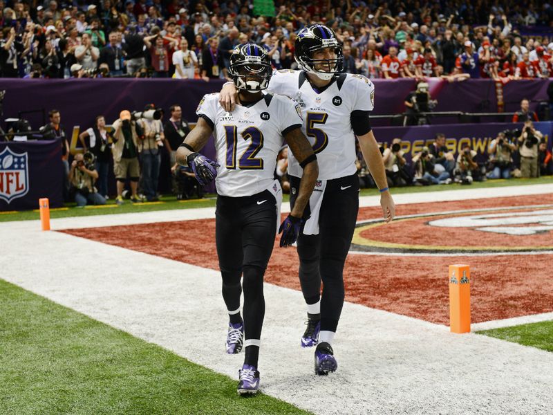 And they were in again before half-time, this time Flacco linked up with Jacoby Jones for a 56-yard score. Baltimore led 21-6 at the break