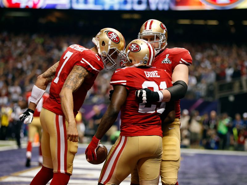 Frank Gore went in on the ground from close range and Akers added his third field goal to trim the Ravens' lead to 28-23
