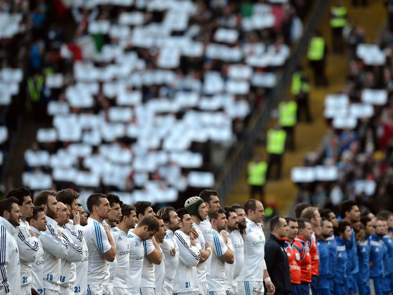 Pride and passion: The Song of the Italians is sung out to an adoring Stadio Olympico crowd in Rome