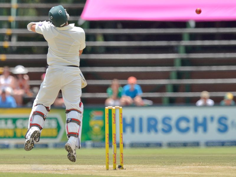 Azhar Ali gloved a Jacques Kallis bouncer and was out for 13.