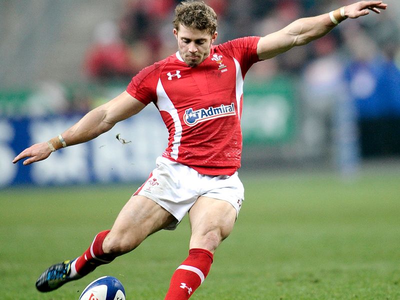 Three points: Wales fly-half Dan Biggar slots over a penalty
