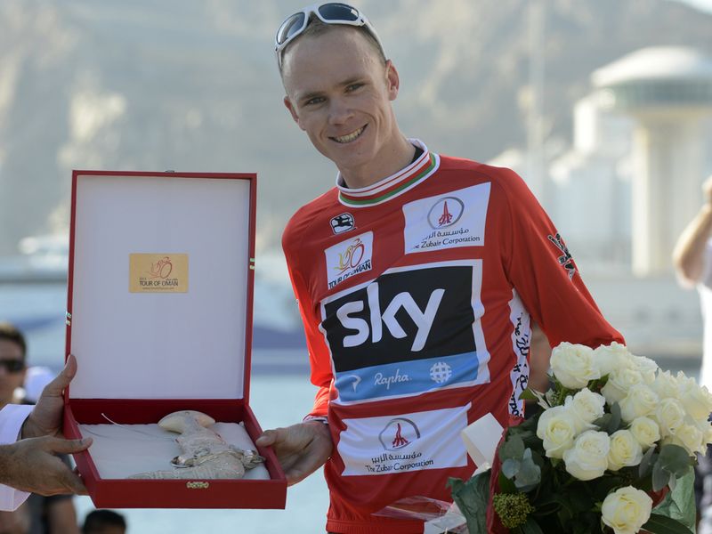 Froome received a traditional Omani knife to mark his win
