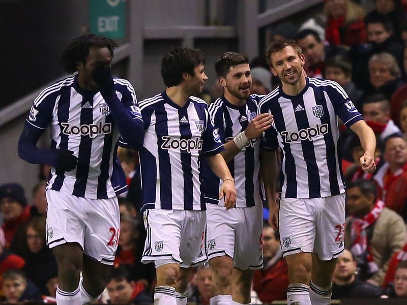 The Baggies celebrated, and much better was still to await the visitors at Anfield.