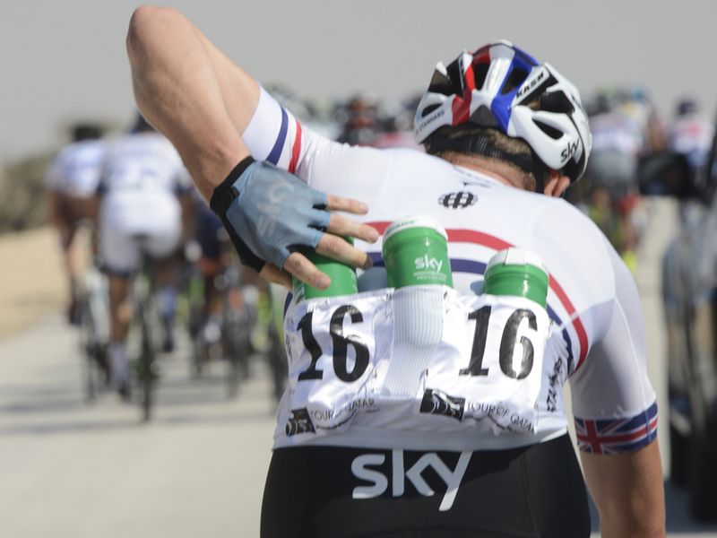 Ian Stannard was on hydration duty