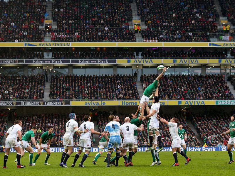 Mighty leap: Donnacha Ryan of Ireland wins lineout ball