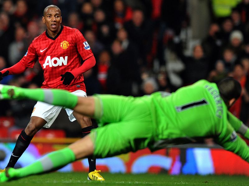 Adam Federici denied Ashley Young in the best chance of the first half, as both sides went in goalless at the break.