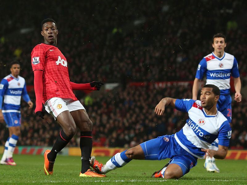 Danny Welbeck came close to giving United the lead, but Adrian Mariappa was on hand to clear away.
