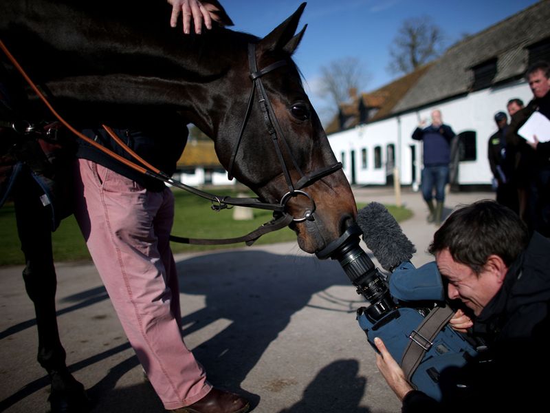 ... and he gets a nice close up from the camera