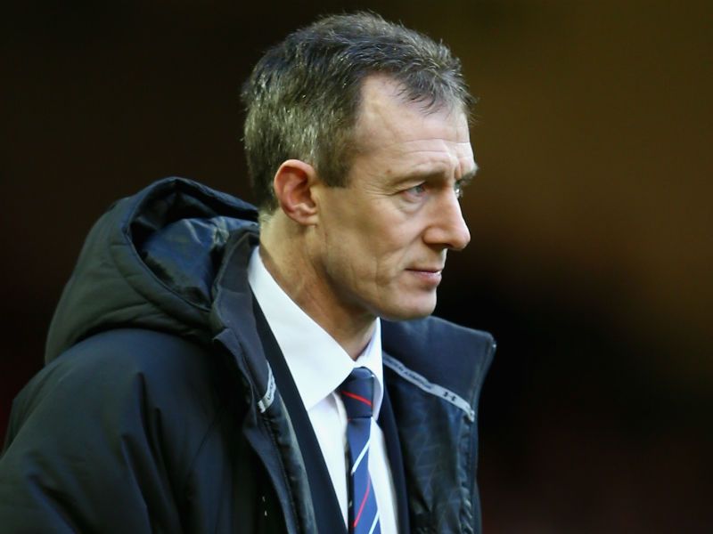 Watching on: A grim-faced Wales interim head coach Rob Howley