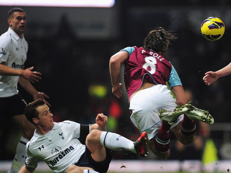 The Hammers were given a lifeline when Scott Parker fouled Andy Carroll in the box, conceding a penalty.