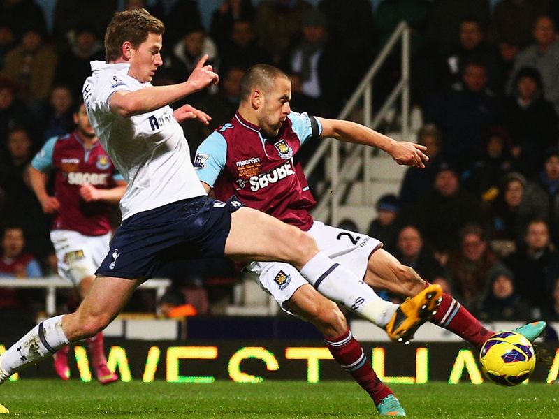 Spurs twice came close after the break, but Joe Cole made them pay as he put West Ham in front on 58 minutes.