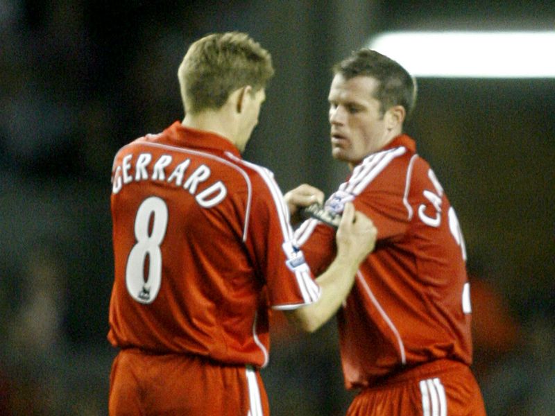 Jamie Carragher was vice-captain at Liverpool behind skipper Steven Gerrard