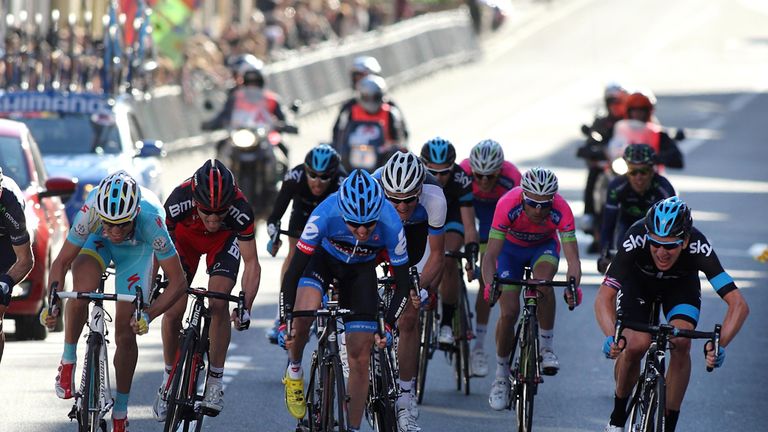 Sir Bradley Wiggins: Led out the sprint by Gianni Meersman took victory