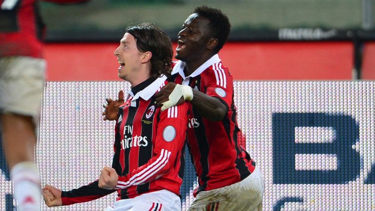Riccardo Montolivo celebrates his goal
