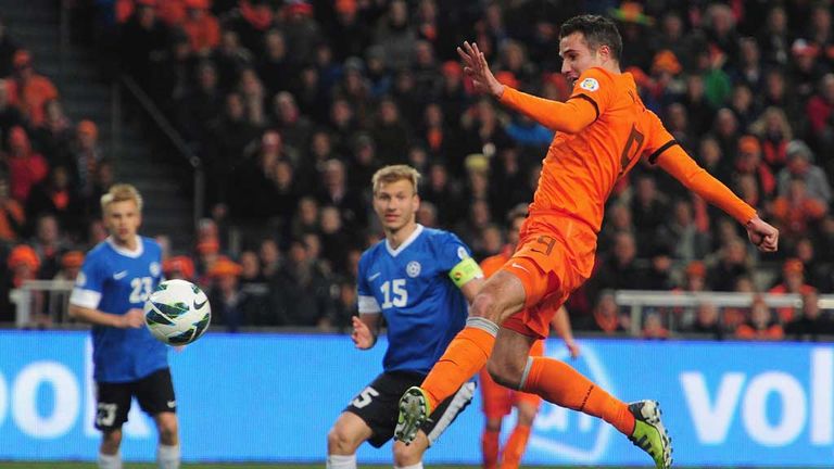 Robin van Persie: On target as Holland continued their winning run