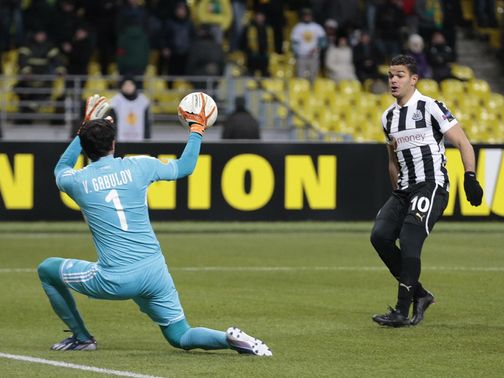 Hatem Ben Arfa went close with this chance for Newcastle