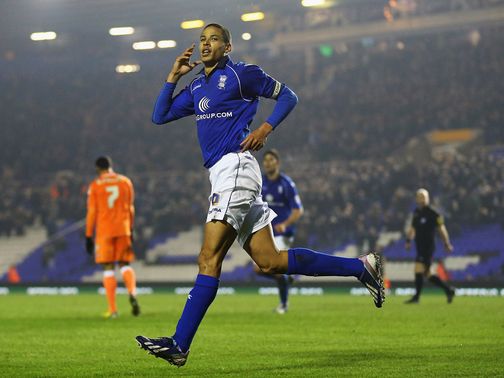 Curtis Davies celebrates his goal for Birmingham