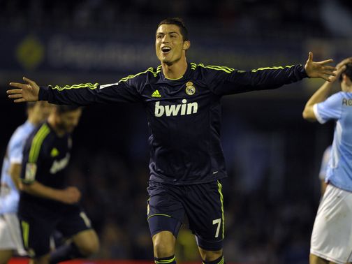 Cristiano Ronaldo enjoys his double for Real Madrid.