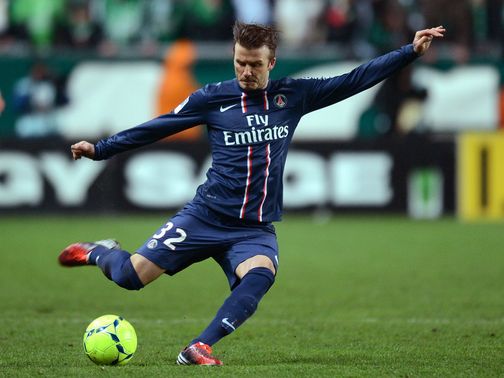 David Beckham: Narrowly missed late chance to win the game