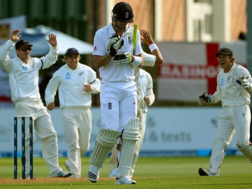 Kevin Pietersen fell first ball to Neil Wagner&nbsp;