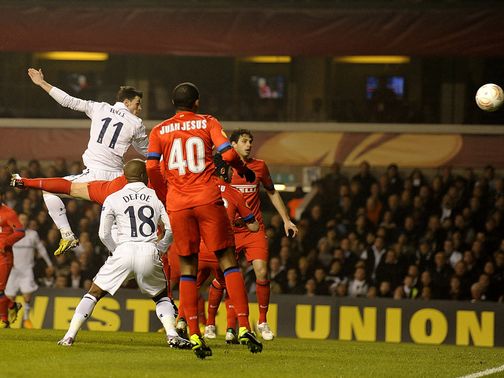 Gareth Bale heads Tottenham into the lead