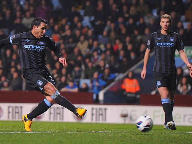 Tevez slots home the winner moments before half time