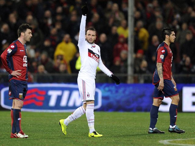 Giampaolo Pazzini scored AC Milan's opening goal