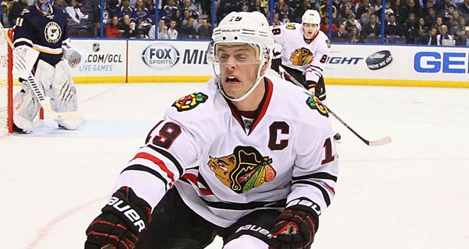 Jonathan Toews: Scored twice for the Blackhawks