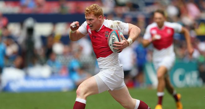John Brake: Ran in a brace of tries as England opened their account with a win