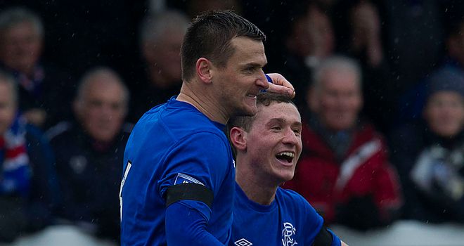 Lee McCulloch celebrates penalty winner in Elgin