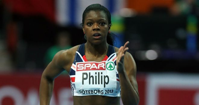 Asha Philip: Through to the semi-finals of the 60 metres