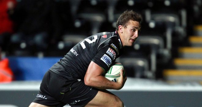 Ashley Beck: Has scored 15 tries in 82 appearances for the Ospreys