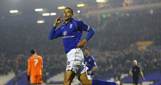Curtis Davies: Celebrates his goal for Birmingham against Blackpool