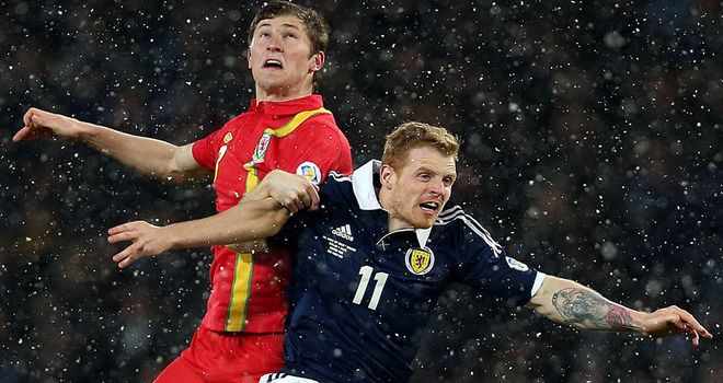 Chris Burke in action for Scotland during Friday's defeat by Wales