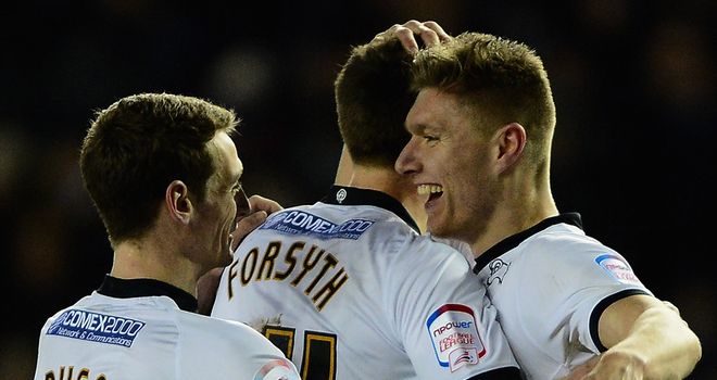 Jeff Hendrick: Celebrates Derby's opener