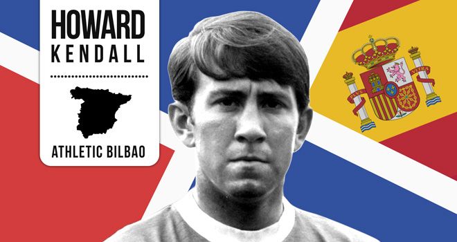 Howard Kendall in his playing days at Everton, the club he left as manager to take charge at Athletic Bilbao in 1987