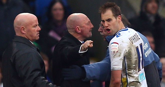 Ian Holloway: Confronts Leeds forward Luke Varney