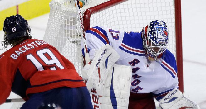 Martin Biron made 28 saves for the Rangers in Sunday's 4-1 victory over the Washington Capitals